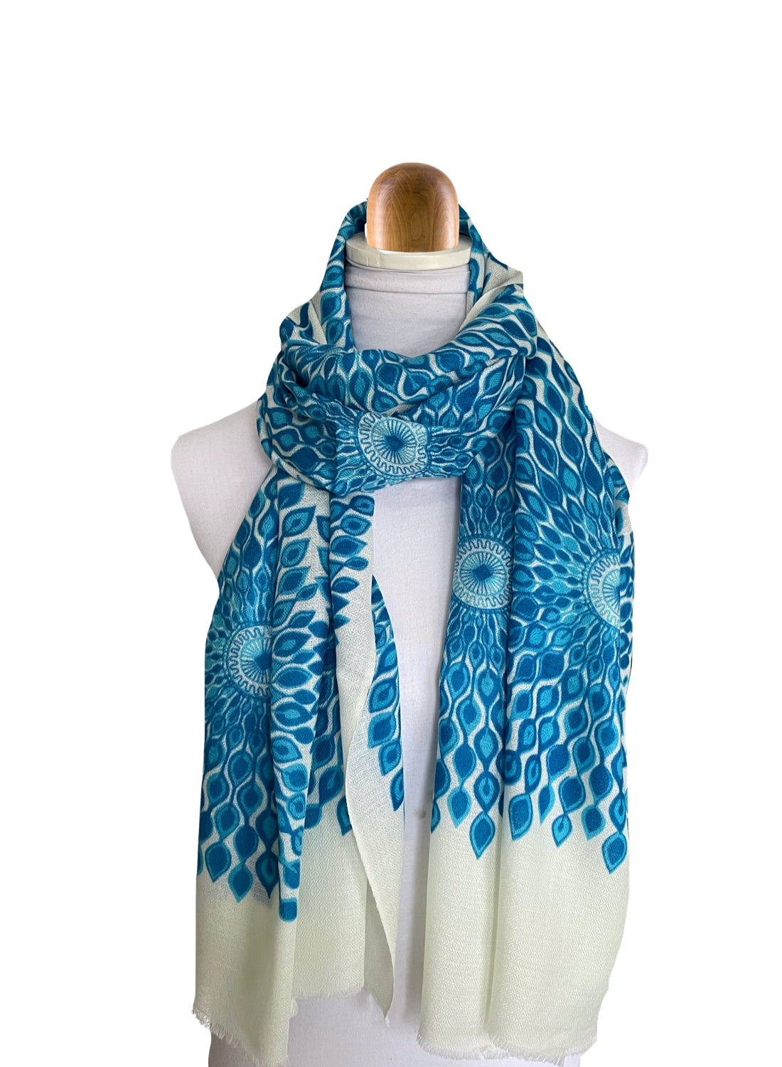 CHAKRA Cashmere Scarf - Blue