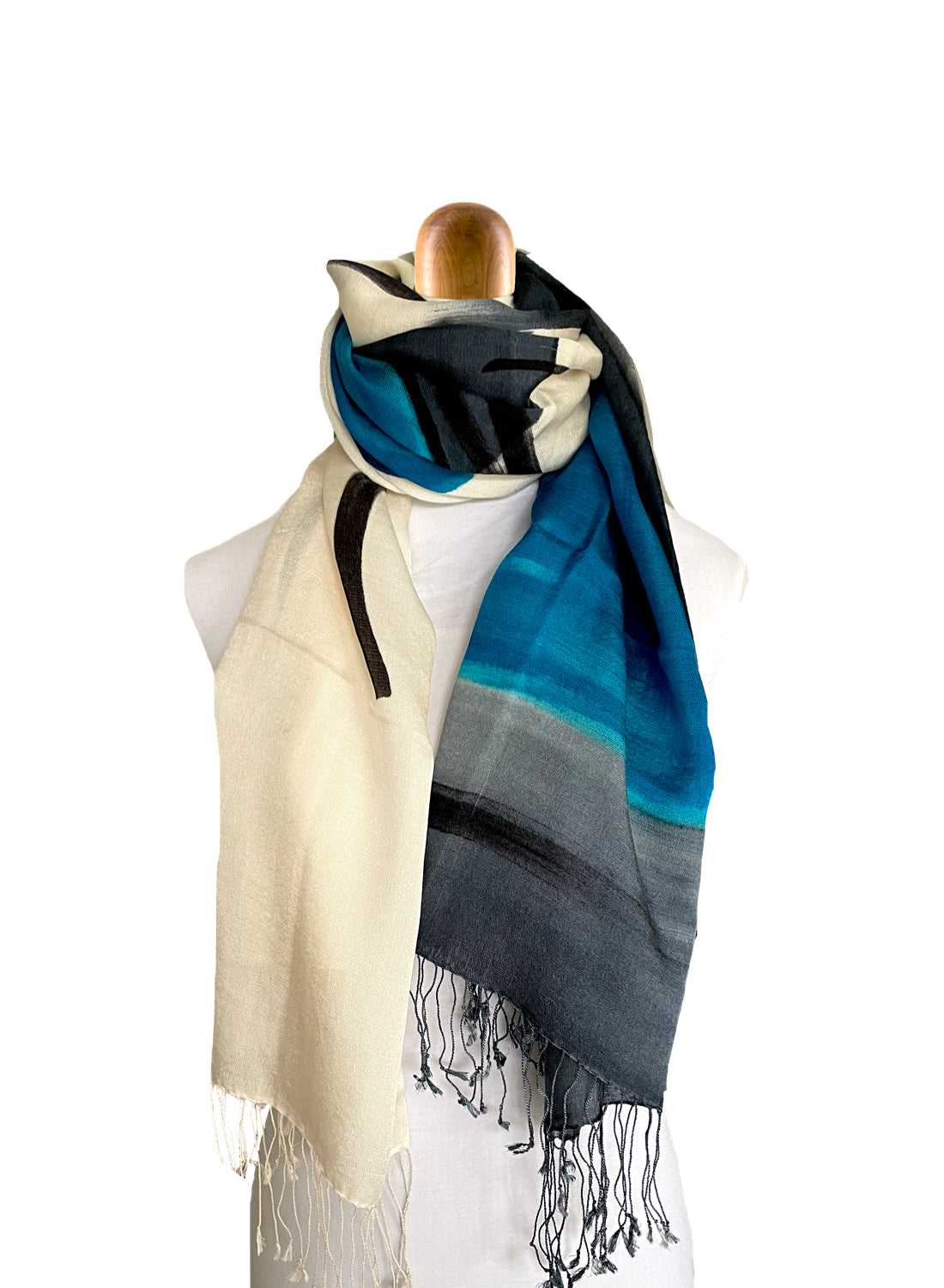 MIAN Wool Scarf - Blue