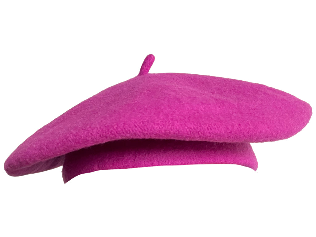 Pure Wool Beret - Fuchsia