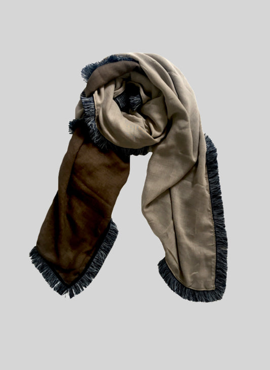 AURILL Fringed Cotton Scarf