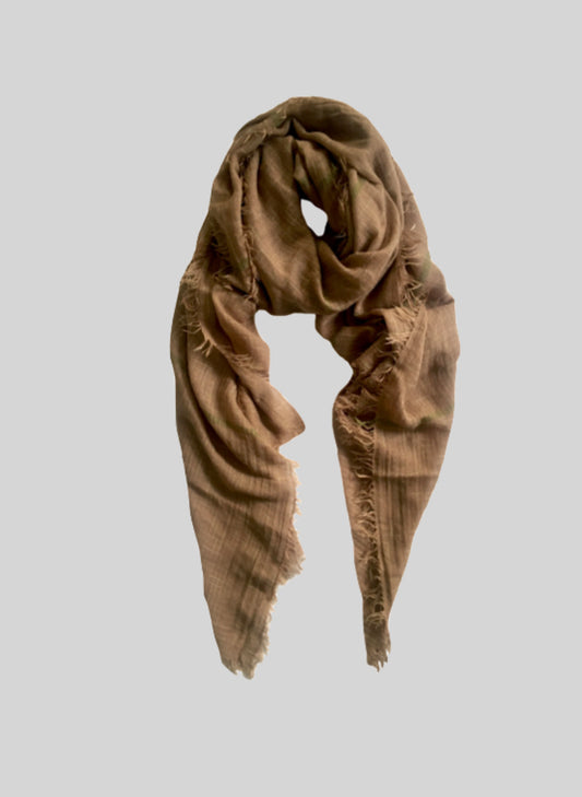 KHAKI Cotton Scarf