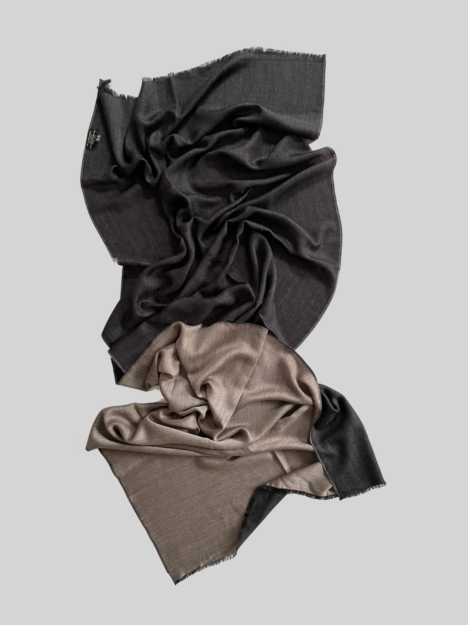 WOVEN Reversible Cashmere Scarf - Brown