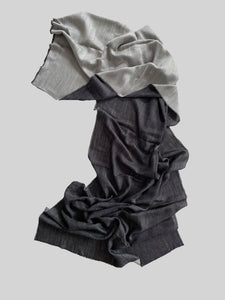 WOVEN Reversible Cashmere Scarf - Grey