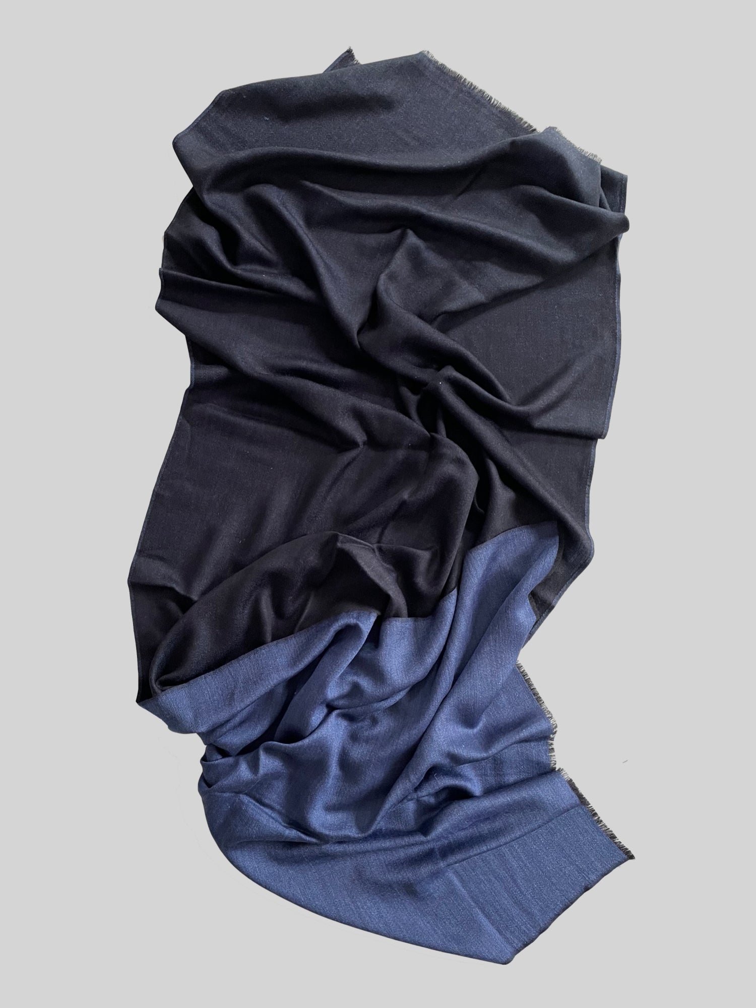 WOVEN Reversible Cashmere Scarf - Blue