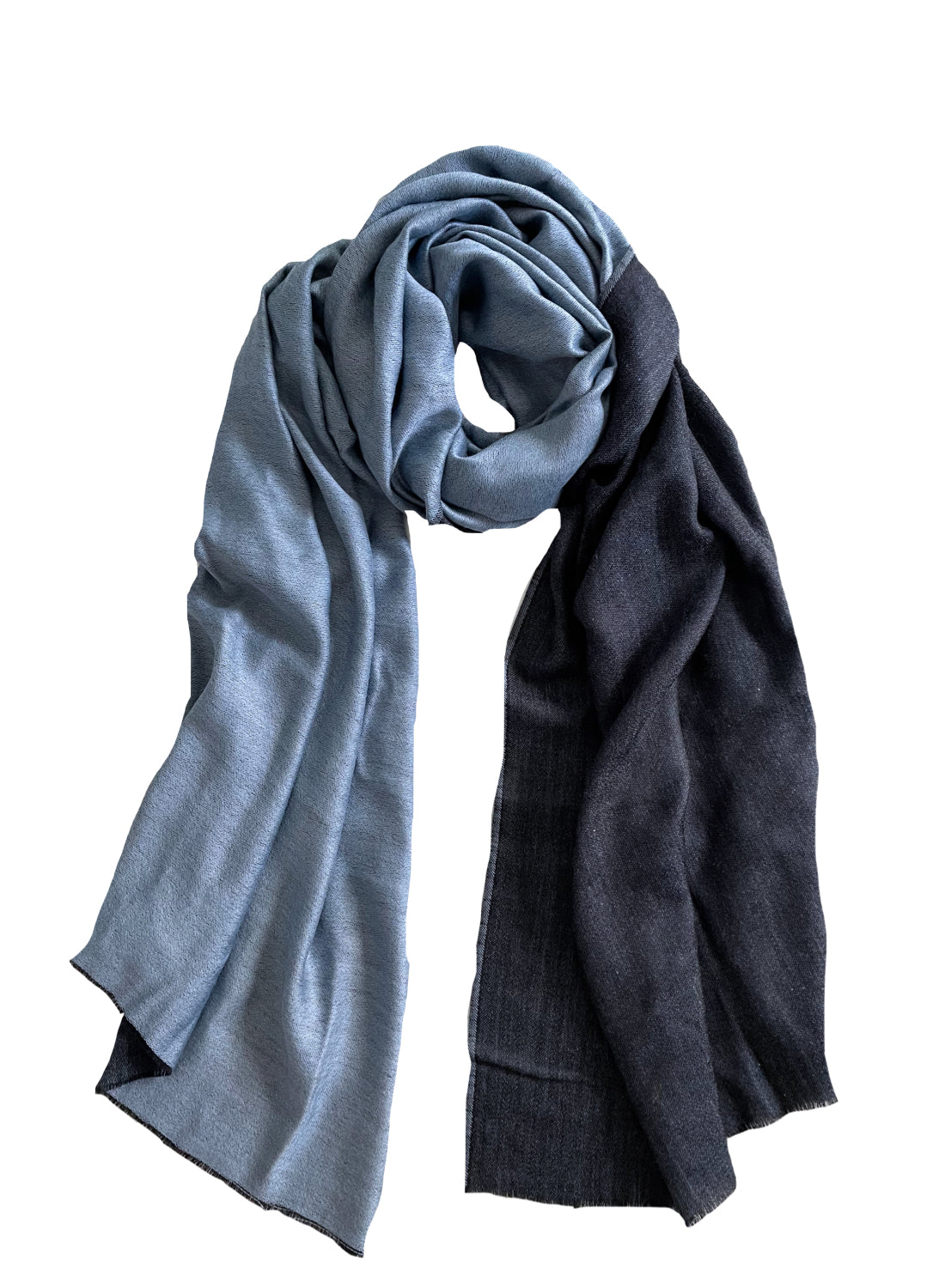 WOVEN Reversible Cashmere Scarf - Icey Grey