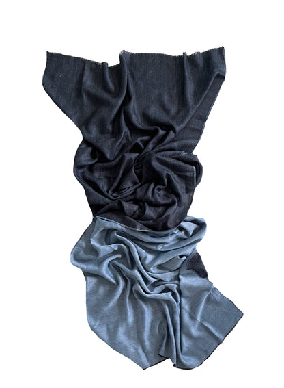 WOVEN Reversible Cashmere Scarf - Icey Grey
