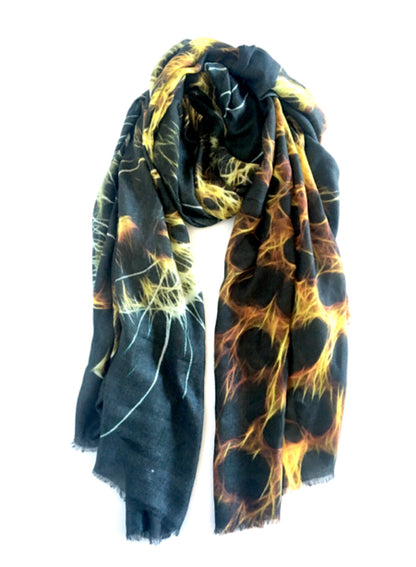 CHEETAH Oversized Luxury Wool Scarf/Wrap