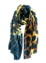 Load image into Gallery viewer, CHEETAH Oversized Luxury Wool Scarf/Wrap
