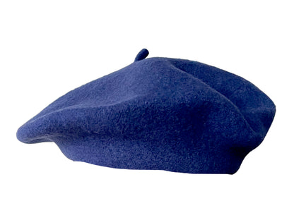 Pure Wool Beret - Dark Blue