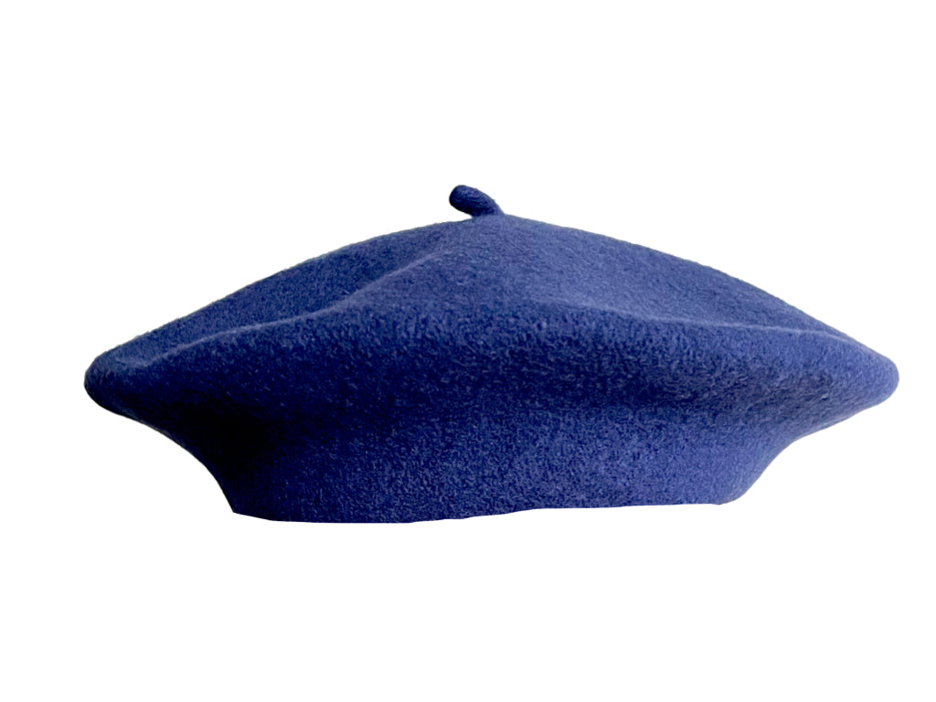 Pure Wool Beret - Dark Blue