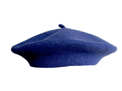 Pure Wool Beret - Dark Blue