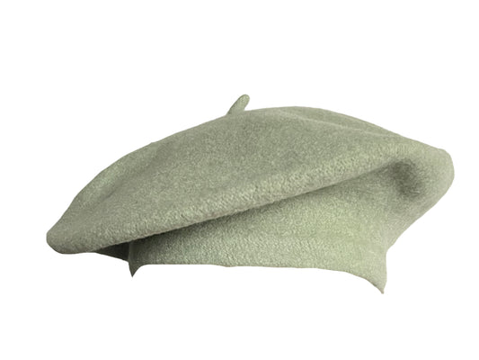 Pure Wool Beret - Pastel Green