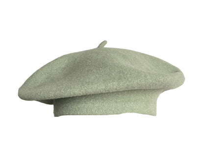 Pure Wool Beret - Pastel Green