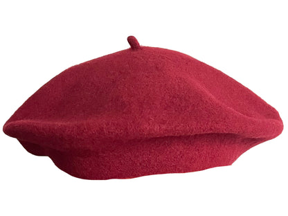 Pure Wool Beret - Maroon