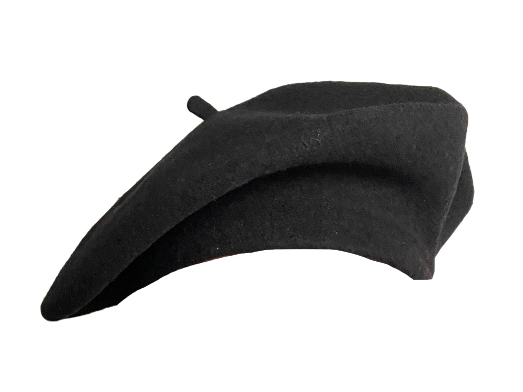 Pure Wool Beret - Black